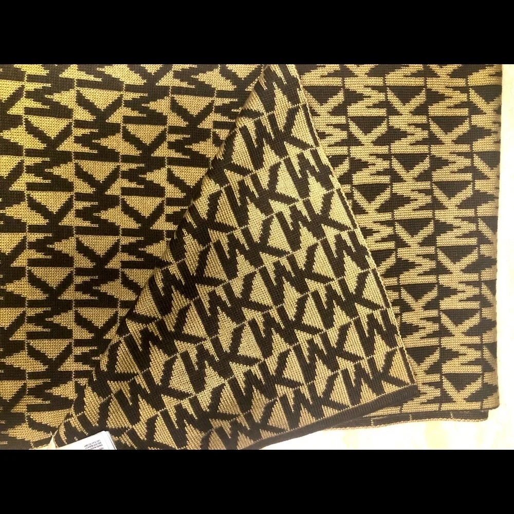 Michael Kors Scarf Set | MK Logo Scarf and Glove Combo